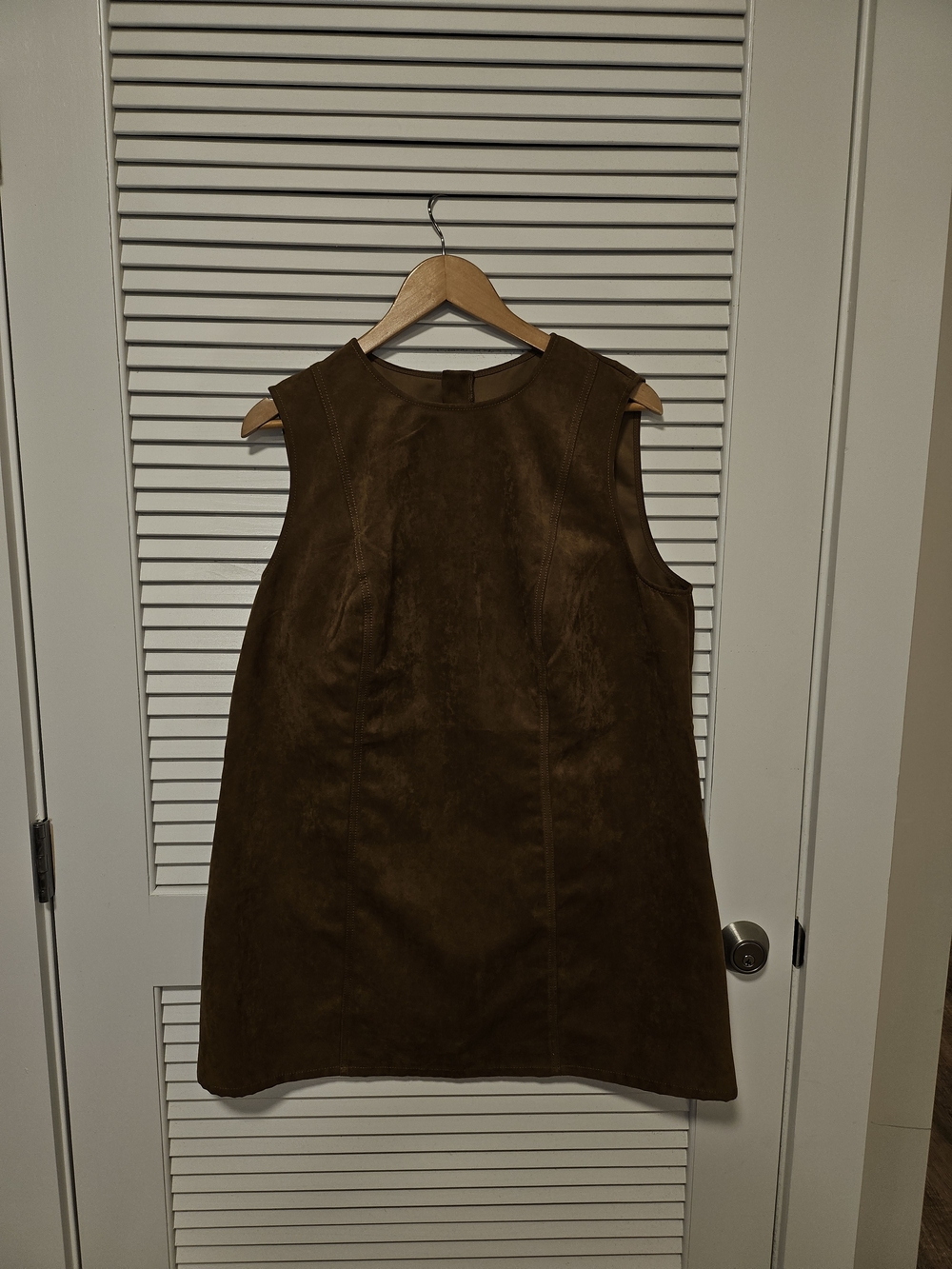 Divided Brown Suede Mini Shift Dress